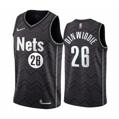 Brooklyn Brooklyn Nets #26 Spencer Dinwiddie Black NBA Swingman 2020-21 Earned Edition Jersey Men's